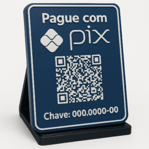 Placa Personalizada com QR Code – Pix, Wi-Fi, Cardápio, Link ou Rede Social