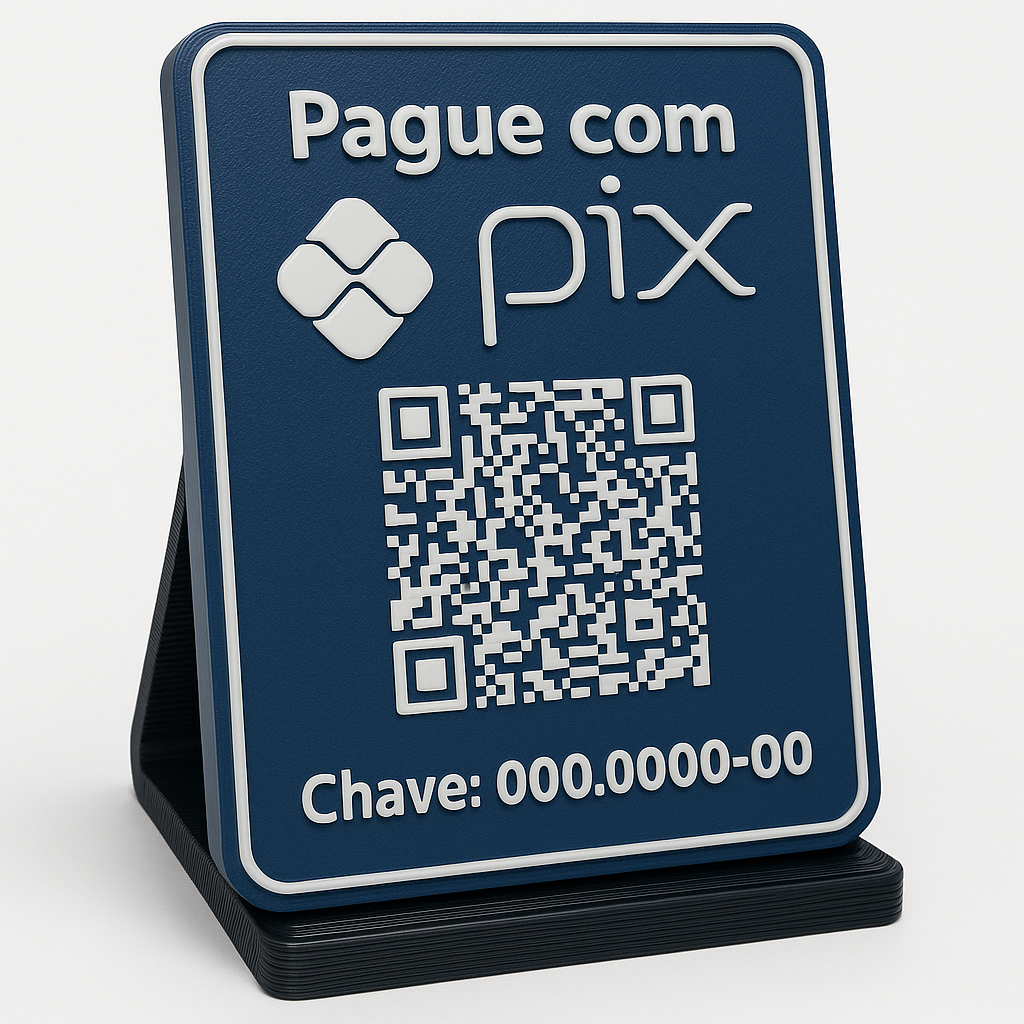 Placa Personalizada com QR Code – Pix, Wi-Fi, Cardápio, Link ou Rede Social